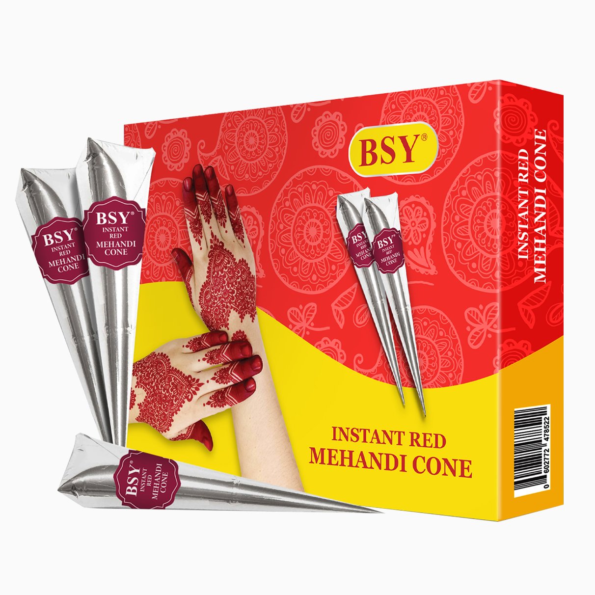 BSY Instant Red Mehandi Cone 12x28g